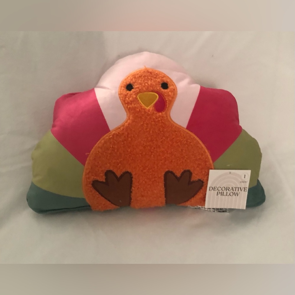 Decorative pillow multi color  Orange turkey Accent 9.5”X14” - Picture 1 of 2